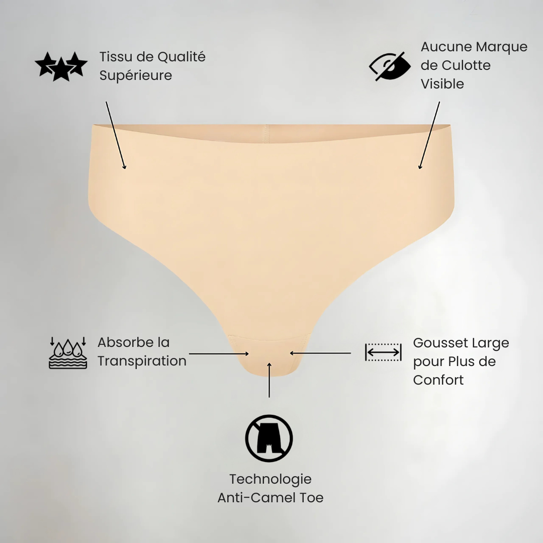 String Taille Haute Invisible - Anti Camel Toe